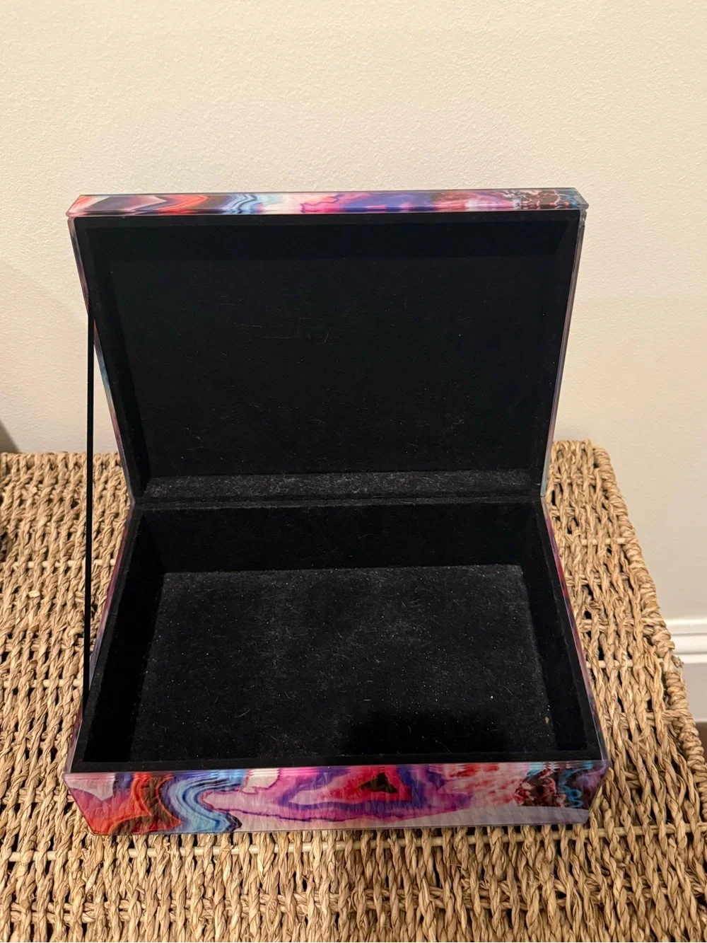 Nicole Miller Geode-Print Party Gift Box in Blue, Purple, Pink, Red